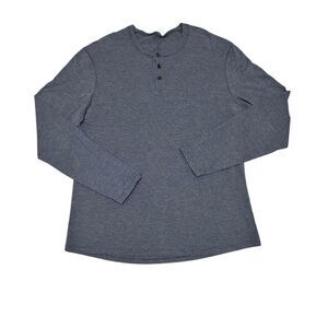 Lululemon Mens Long Sleeve Performance Crewneck Shirt L Gray‎ Athleisure Active